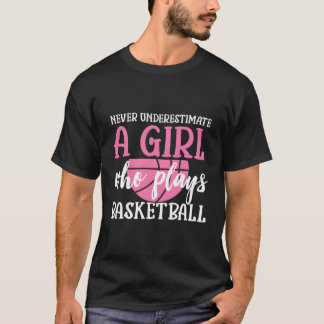 Unterschätzen Sie niemals einen, der Basketball-Po T-Shirt