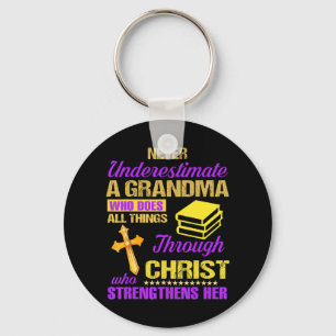 Unterschätzen Sie niemals einen Großvater mit V, u Schlüsselanhänger