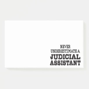 Unterschätzen Sie niemals einen Justiziellen Assis Post-it Klebezettel