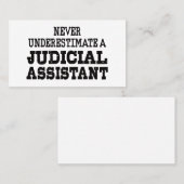 Unterschätzen Sie niemals einen Justiziellen Assis Visitenkarte (Vorne/Hinten)