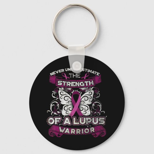 Unterschätzen Sie niemals einen Lupus-Krieger. Schlüsselanhänger (Vorderseite)