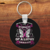 Unterschätzen Sie niemals einen Lupus-Krieger. Schlüsselanhänger (Vorderseite)