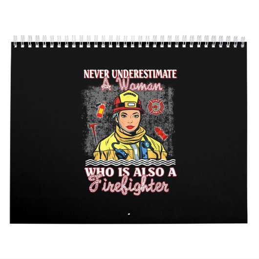 Unterschätzen Sie niemals Frauen, die auch Feuerwe Kalender (Titelbild)