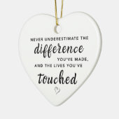 Unterschätzen Sie niemals Ihre Wirkungseinschätzun Keramik Ornament (Links)