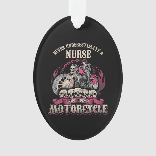 Unterschätzen von Krankenschwestern, die Motorradf Ornament (Vorderseite)