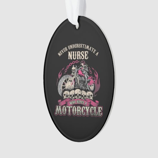 Unterschätzen von Krankenschwestern, die Motorradf Ornament (Vorderseite)