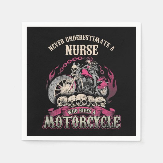 Unterschätzen von Krankenschwestern, die Motorradf Serviette (Vorderseite)
