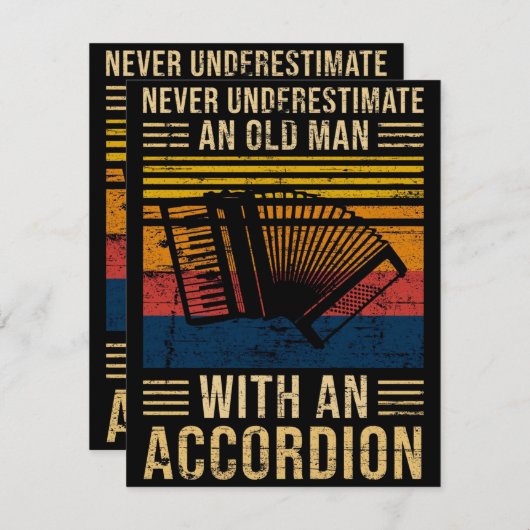 Unterschätzung der Akkordeon Einladung (Vorne/Hinten)