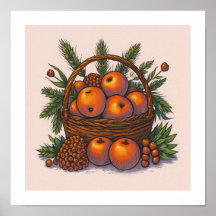 Unterscheidbare Farbpalette: Nahtlose orange Äpfel