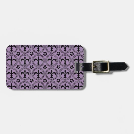 Unterscheiden Sie Ihr Gepäck mit Violet Fleur-de-L Gepäckanhänger (Vorderseite horizontal)