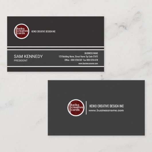 Unterscheiden Sie vorzüglichen grauen Präsidenten Visitenkarte (Vorne/Hinten)