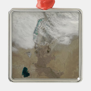 Unterscheidende Linien der Wolken Silbernes Ornament