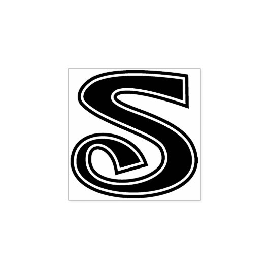 Unterscheidender Buchstabe "S" Gummistempel (Prägung)