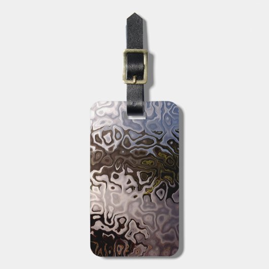 Unterscheidender grauer schimmernder Snakeskin Gepäckanhänger (Vorderseite vertikal)