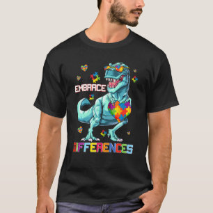 Unterschied annehmen Dinosaurier-Puzzle Autismus- T-Shirt