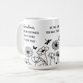 "Unterschied, den du gemacht hast" Personalisierte Kaffeetasse (Vorderseite Links)