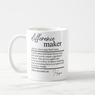Unterschied-Macher-Tasse, Personalisierter Untersc Kaffeetasse