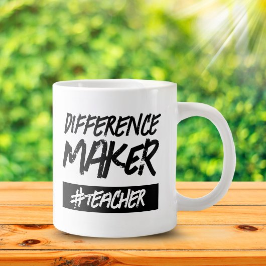 Unterschied Maker Hashtag Job Titel Jumbo-Tasse