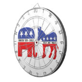 Unterschied zwischen den Republikanern und Dartscheibe (Vorderseite rechts)