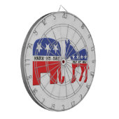 Unterschied zwischen den Republikanern und Dartscheibe (Vorderseite Links)