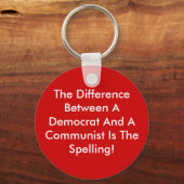 Unterschied zwischen einem Demokraten und einem Ko Schlüsselanhänger (Vorderseite)