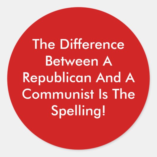 Unterschied zwischen einem Republikaner und einem  Runder Aufkleber (Vorderseite)