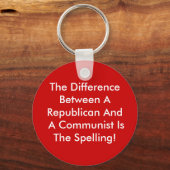 Unterschied zwischen einem Republikaner und einem  Schlüsselanhänger (Vorderseite)