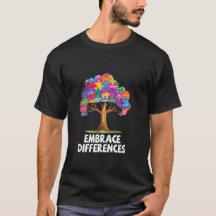 Unterschiede annehmen Autismus Baum Autismus-Bewus T-Shirt