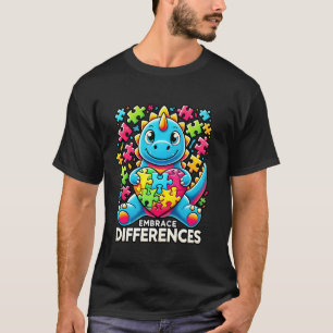 Unterschiede bei Autismus-Bewusstsein Dino Tism Li T-Shirt