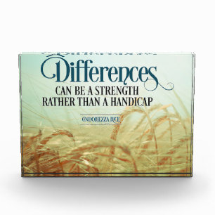 Unterschiede können eine Stärke sein Fotoblock