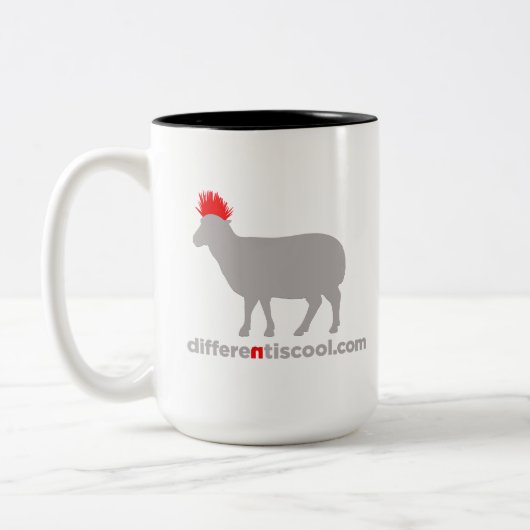 Unterschiedlich ist - Kaffee-Tasse cool Zweifarbige Tasse (Links)