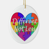 Unterschiedlich nicht weniger Autismus-Bewusstsein Keramik Ornament (Rechts)