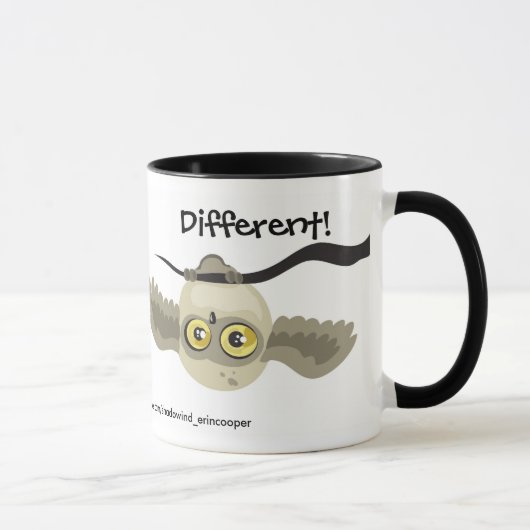 Unterschiedlich! Oberseite - unten Eulen-Tasse Tasse (Rechts)