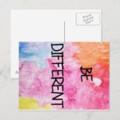 unterschiedlich sein postkarte (Vorne/Hinten)