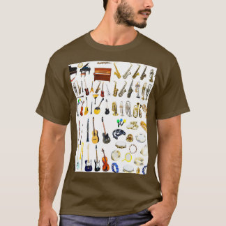 Unterschiedliche Arten von Musikinstrumenten Grafi T-Shirt