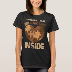 Unterschiedliche Außenbereiche, aber dasselbe Herz T-Shirt