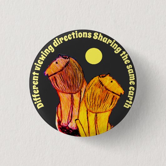 Unterschiedliche Blickrichtungen Button (Vorderseite)
