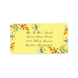 Unterschiedliche Blume Adressaufkleber