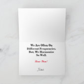 Unterschiedliche Frequenz-Liebe-Gruß-Karte Feiertagskarte (Innenseite)