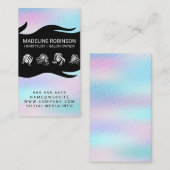 Unterschiedliche Haarstile | Holographische Gradie Visitenkarte (Vorne/Hinten)