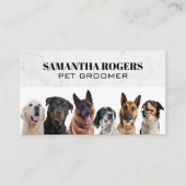 Unterschiedliche Hunde sitzen Terminkarte (Vorderseite)