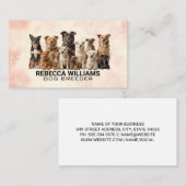 Unterschiedliche Hunderassen in einer Gruppe Visitenkarte (Vorne/Hinten)