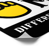 UNTERSCHIEDLICHE, NICHT WENIGER Zeichensprache Poster (Ecke)