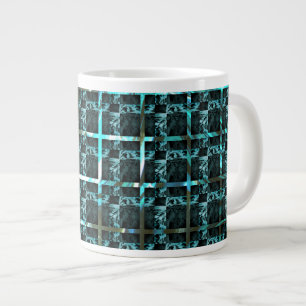 Unterschiedliche Schach-, Quadrat- oder Cyan-Bilde Jumbo-Tasse