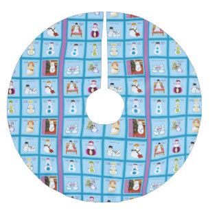 Unterschiedliche Schlaganfälle, Schneefälle-Baumro Polyester Weihnachtsbaumdecke