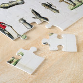 Unterschiedliche Stücke der Rüstung eines Ritters, Puzzle (Seite)