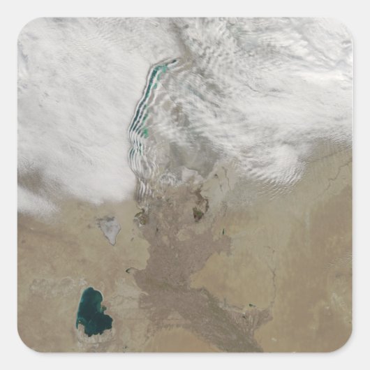 Unterschiedliche Wolkenrichtungen Quadratischer Aufkleber (Vorderseite)