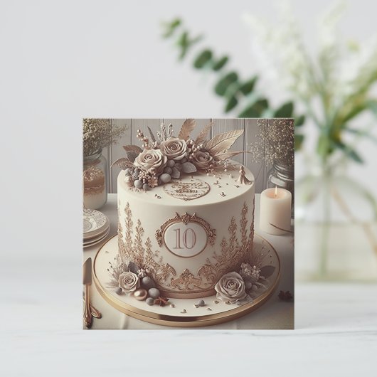 UNTERSCHIEDLICHER EDITABLE-WEDING-JAHRESKUCH EINLADUNG (Stehend Vorderseite)