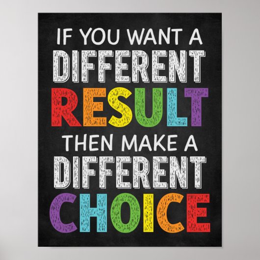 Unterschiedliches Ergebnis Unterrichtspopster Poster (Vorne)
