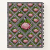 Unterschiedliches Notebook mit hübsch rosa Proteas Notizblock (Rückseite)